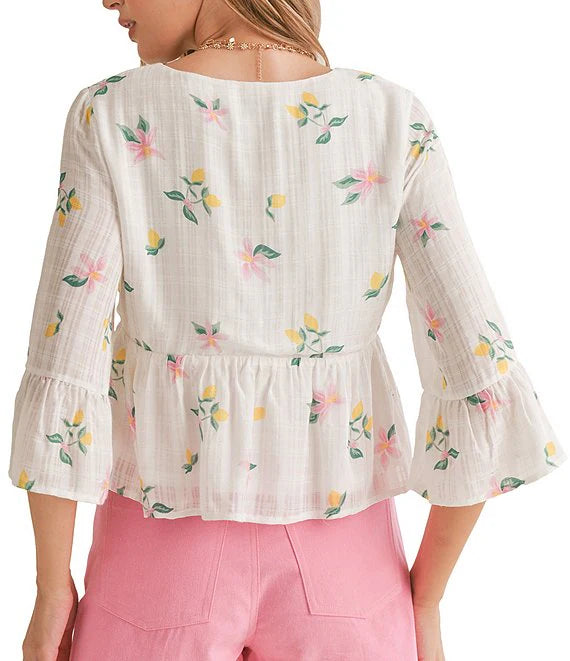 Sadie & Sage Spring Cleaning Peplum Top