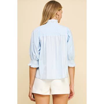 Pinch Smocking Detailed Blouse