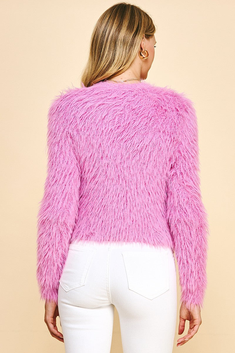 Fuzzy Cropped Sweater