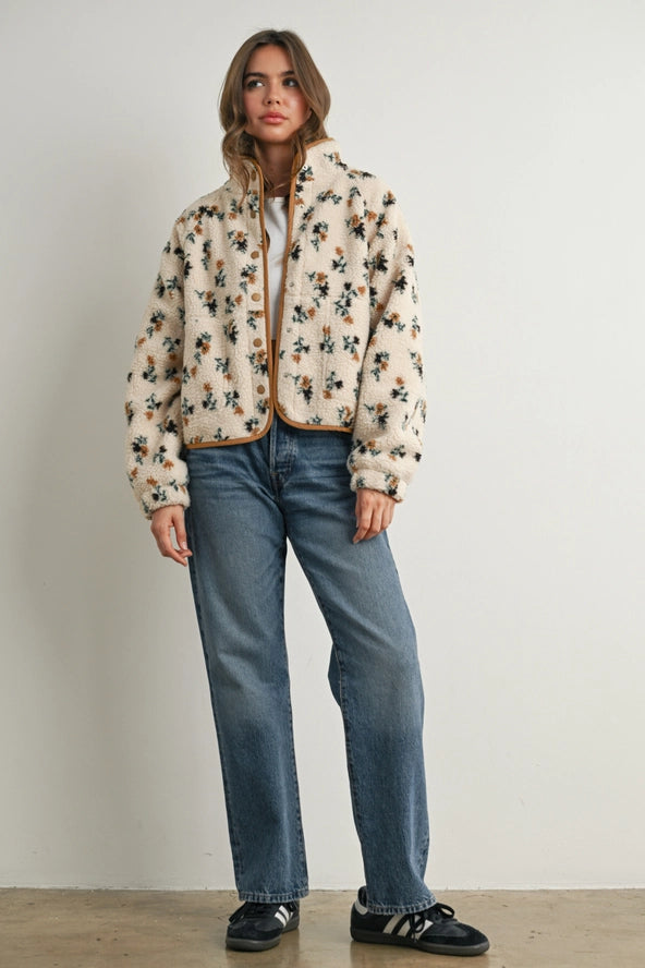 Buttermelon Floral Fleece Jacket
