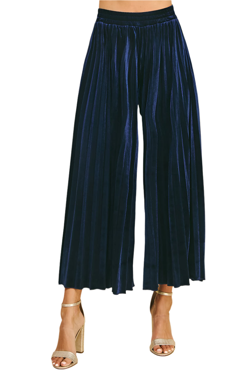 Pinch Velvet Pleated Pants