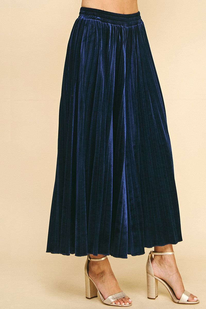 Pinch Velvet Pleated Pants