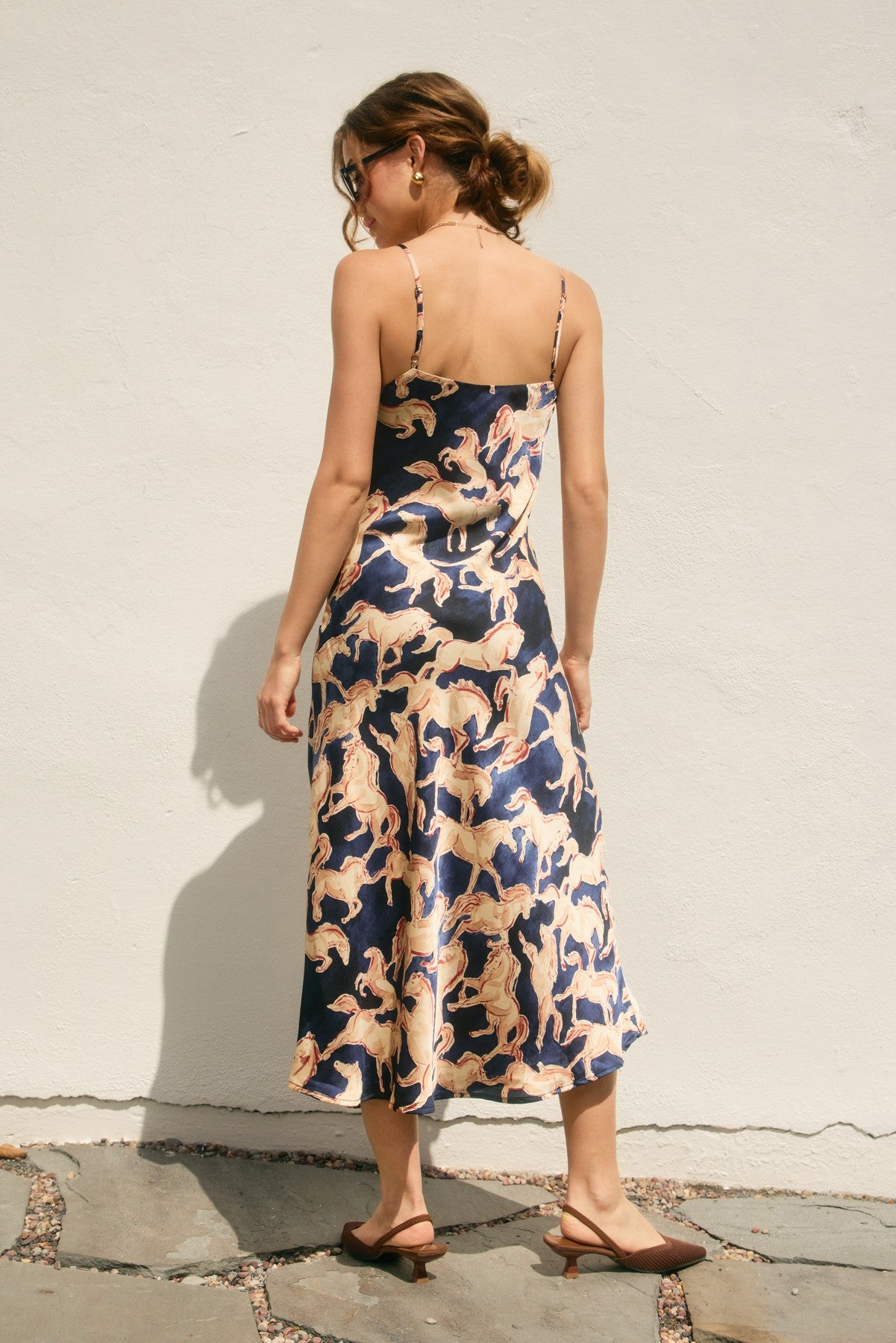 Dress Forum Western Navy Print Sleeveless Maxi Dress