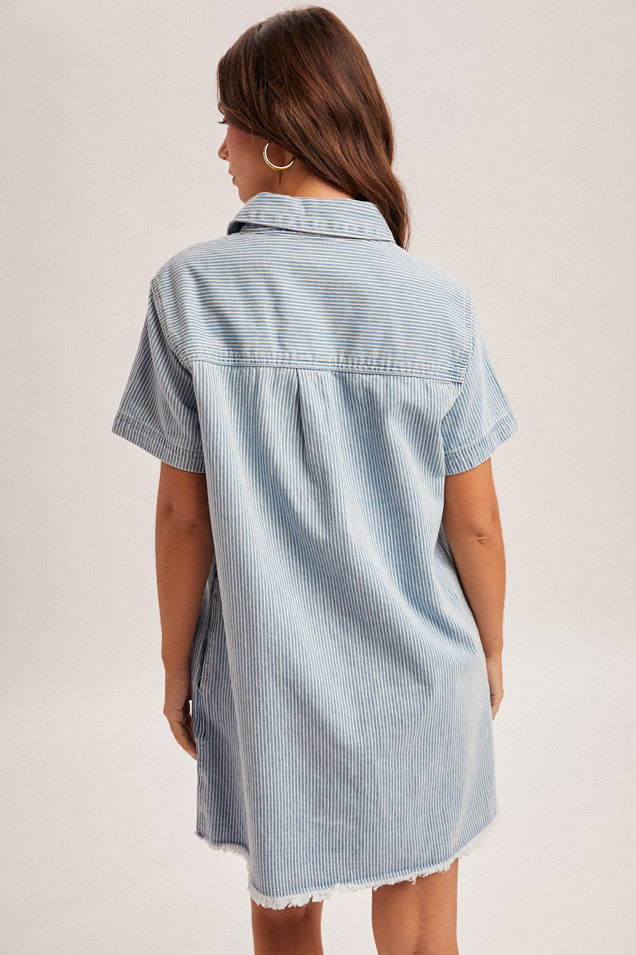Hem & Thread Button Down Mini Shirt Dress