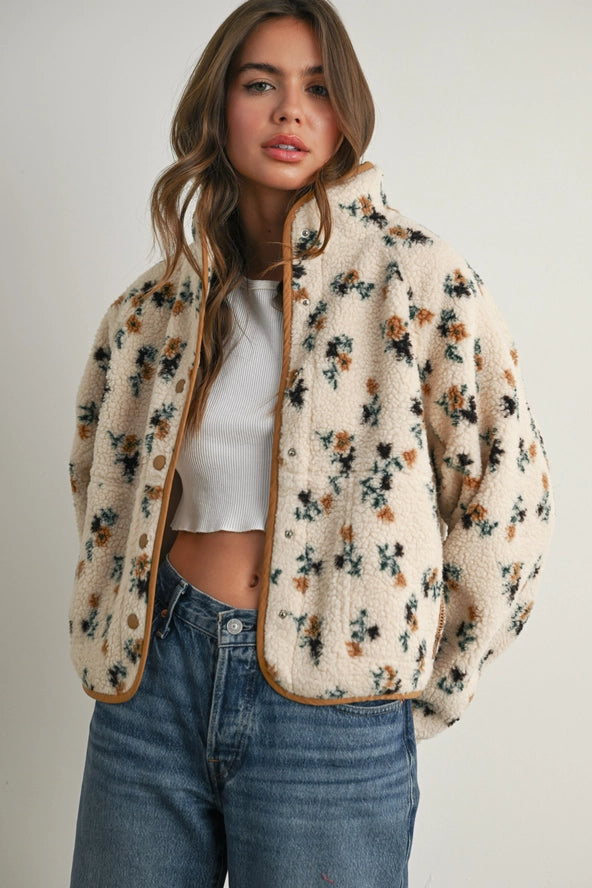 Buttermelon Floral Fleece Jacket