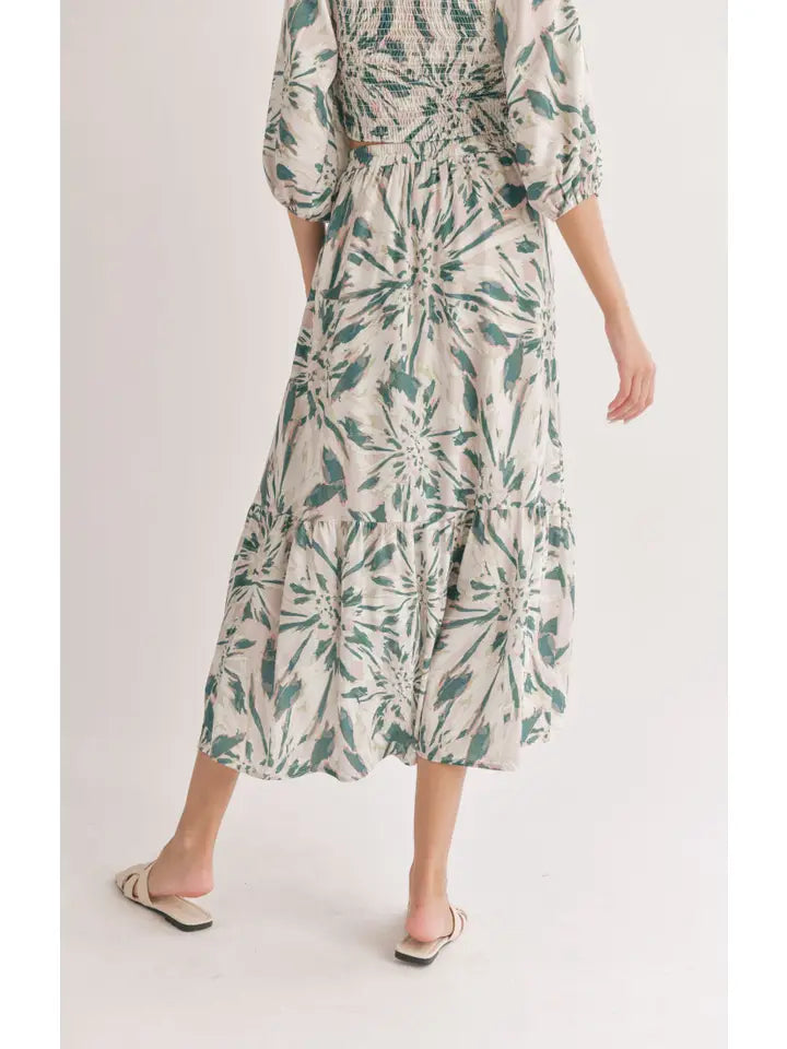 Moon and Back Tiered Maxi Skirt