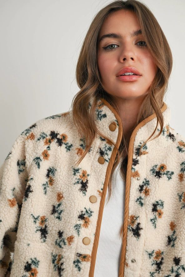 Buttermelon Floral Fleece Jacket