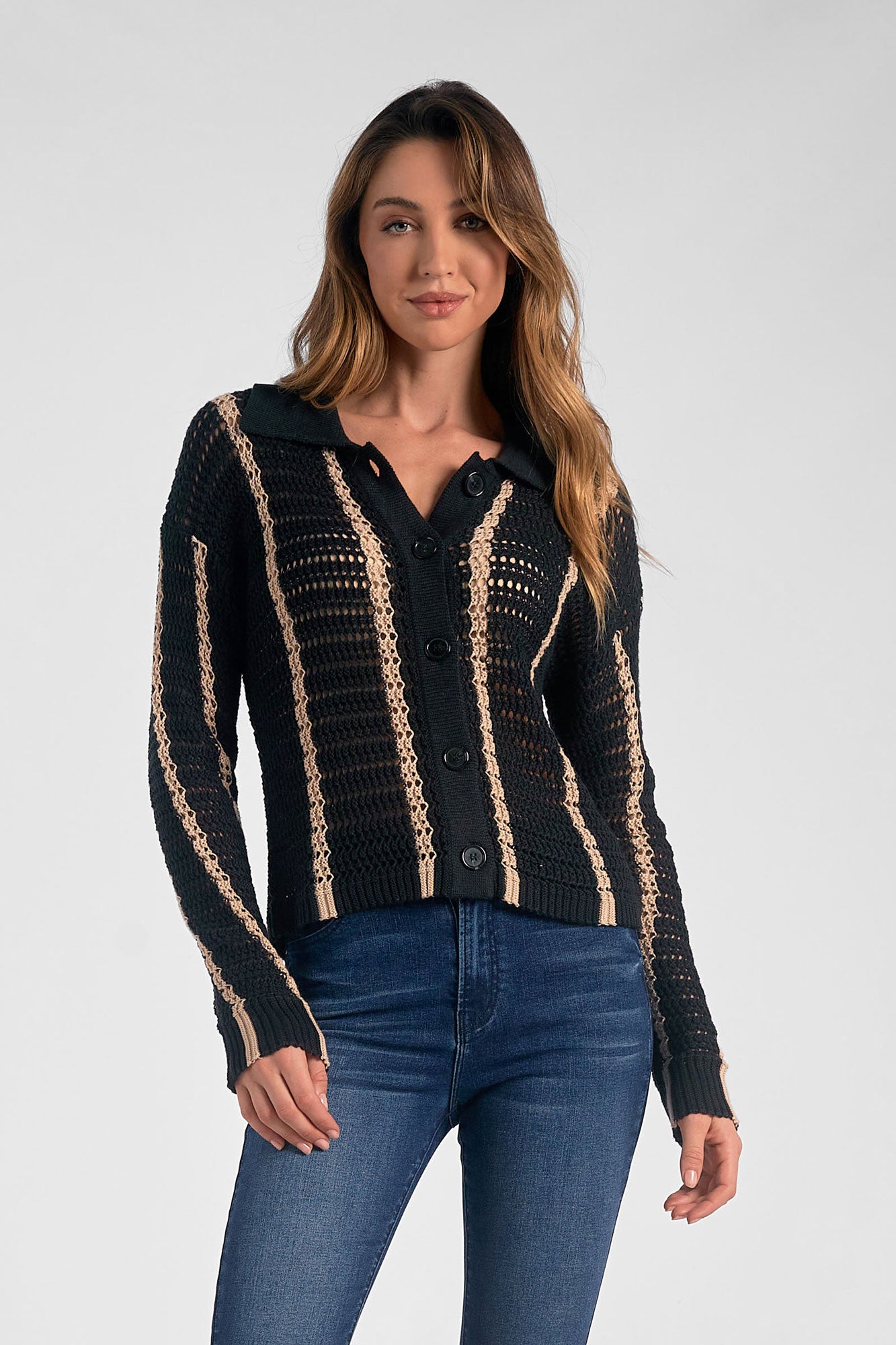 V-neck Cardigan Sweater