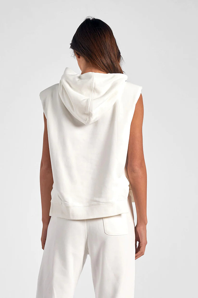 Elan Sleeveless Cropped Hoodie