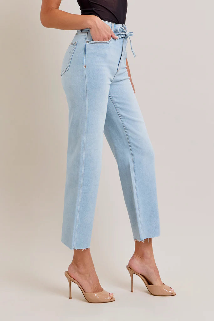 Hidden Ella Tie Waist Stretch Wide Leg