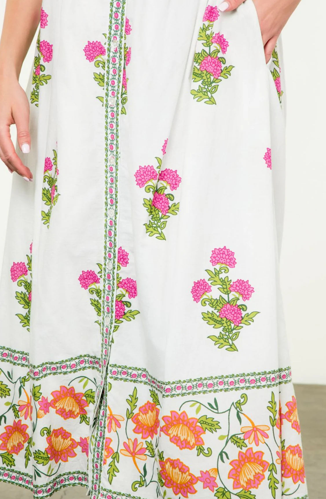 THML Tie Strap Floral Dress