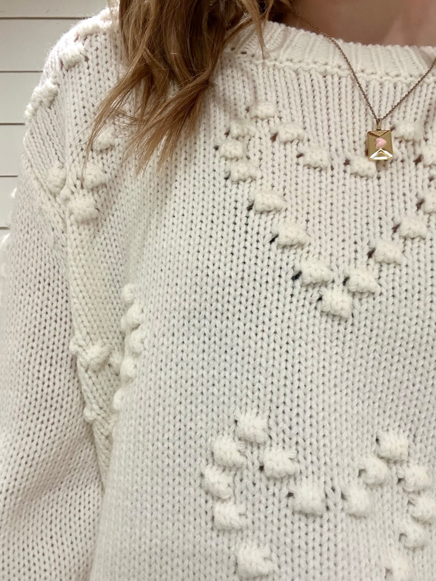 Textured Heart Sweater