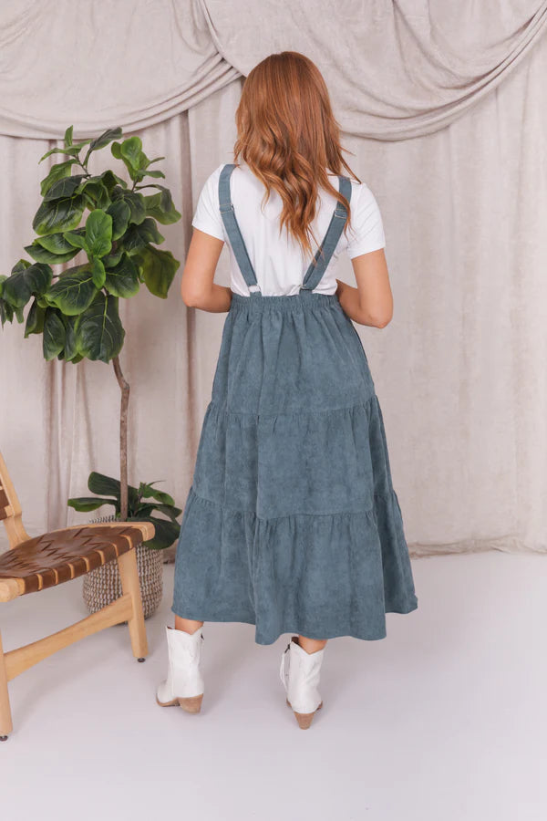 Pinafore Front Midi Dress