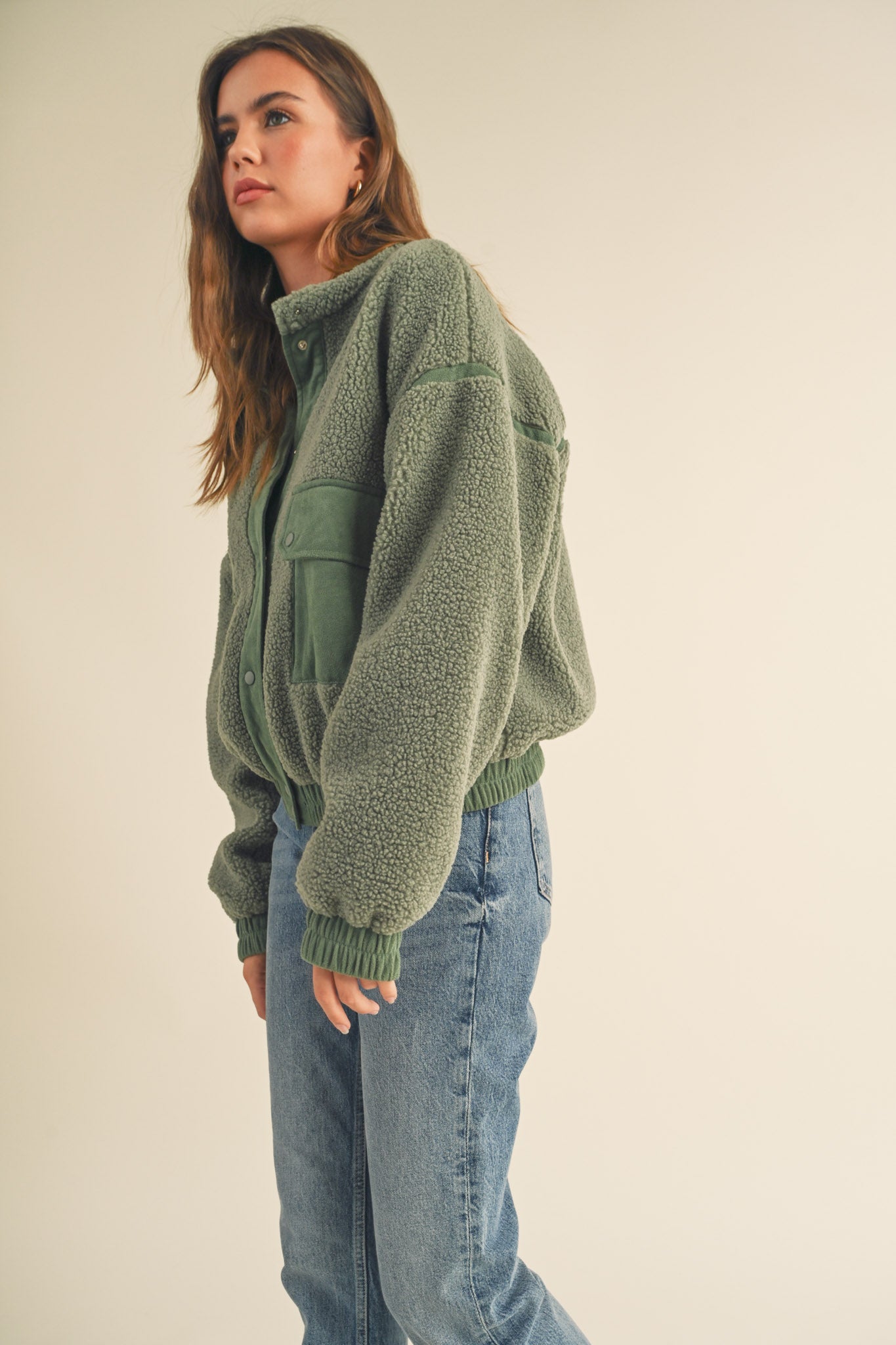 &merci Faux Fur Suede Jacket
