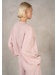 LaBiz Semi-Cropped Ribbed Sweatshirt in Powder Pink