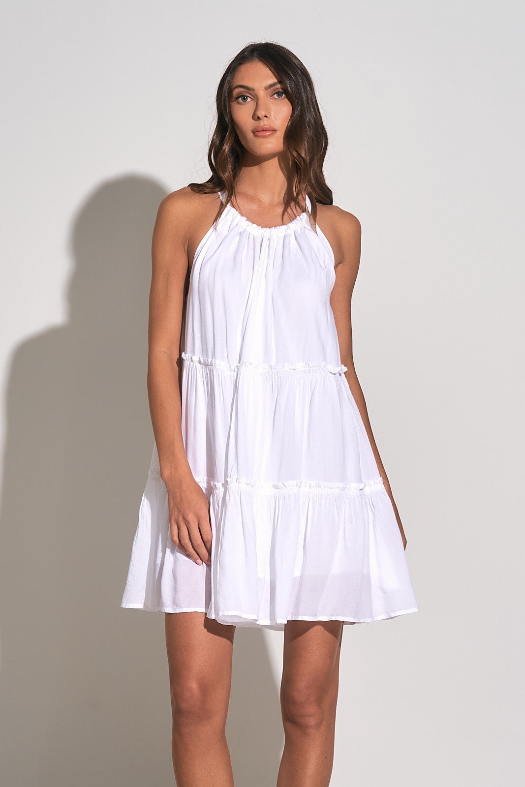 Elan Tiered Halter Dress