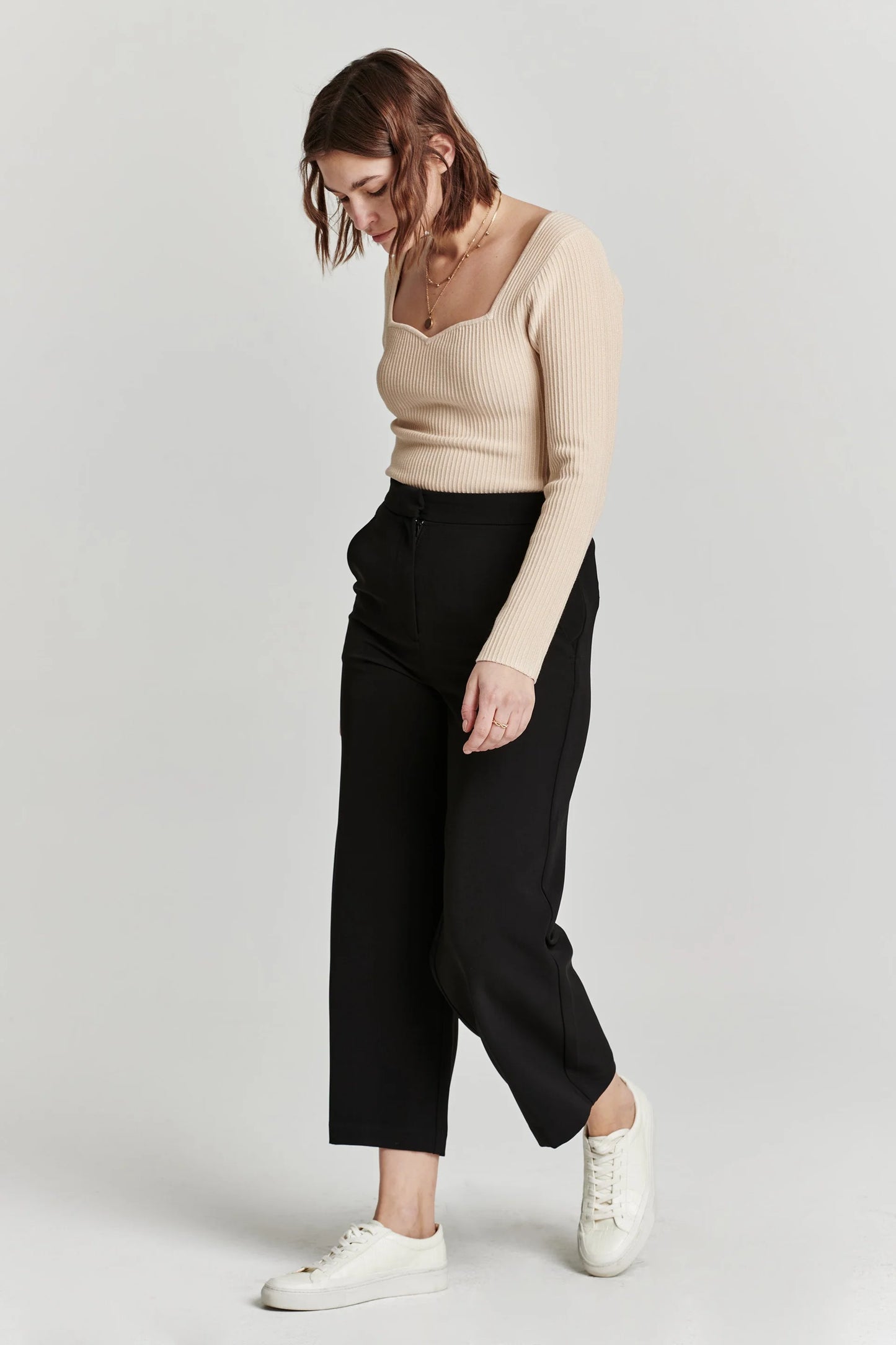 Another Love Denali High Rise Wipe Legged Crop Pant