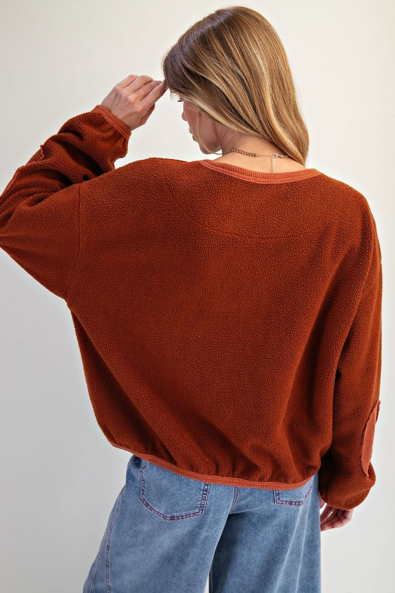Easel Button Down Soft Washed Fleece Jacket