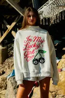 Bucketlist In My Lucky Girl Era Mock Neck Sweatshirt