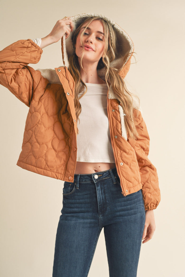 Sherpa Quilted Puff Jacket