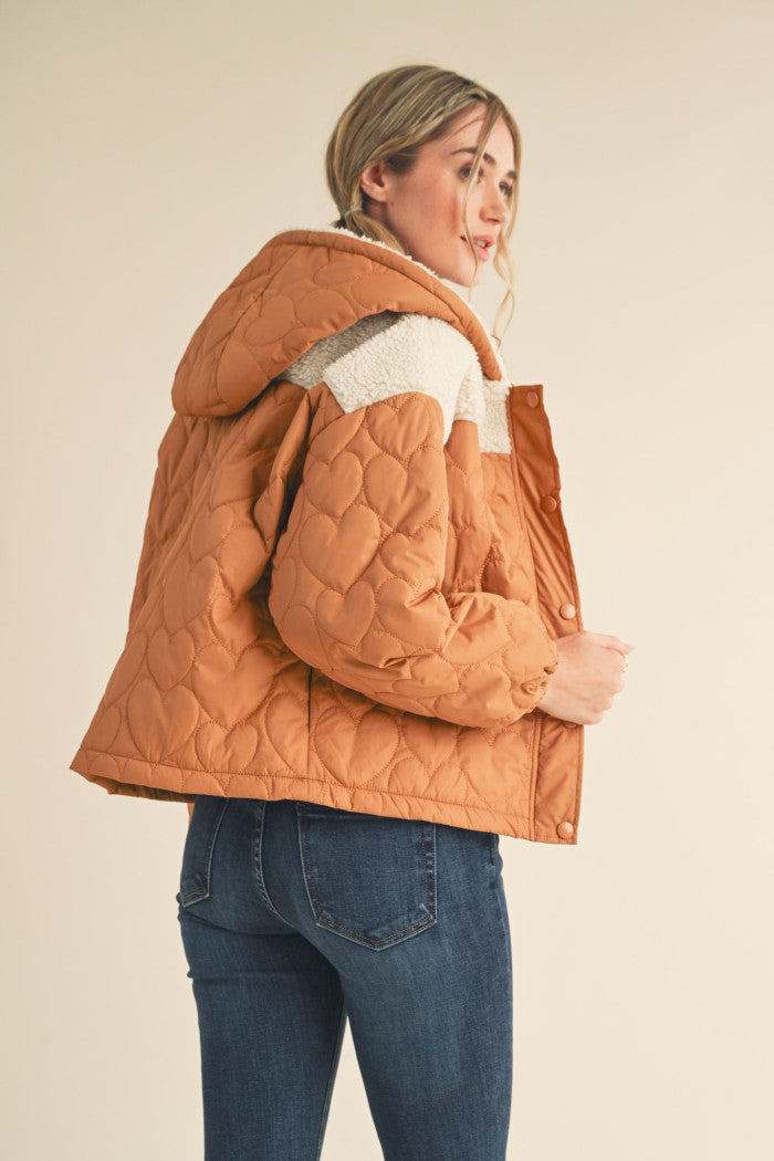 Sherpa Quilted Puff Jacket