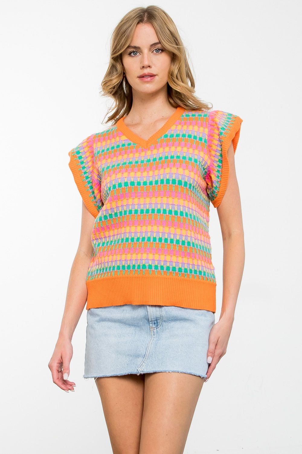 THML Multi color knit top