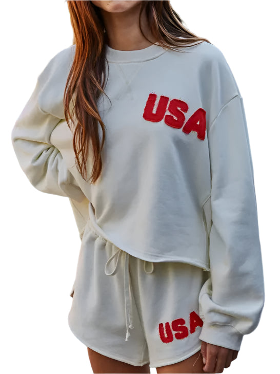 By Together USA Cotton Crew Pullover