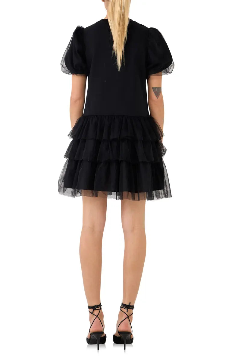 Mix Media Mini Dress