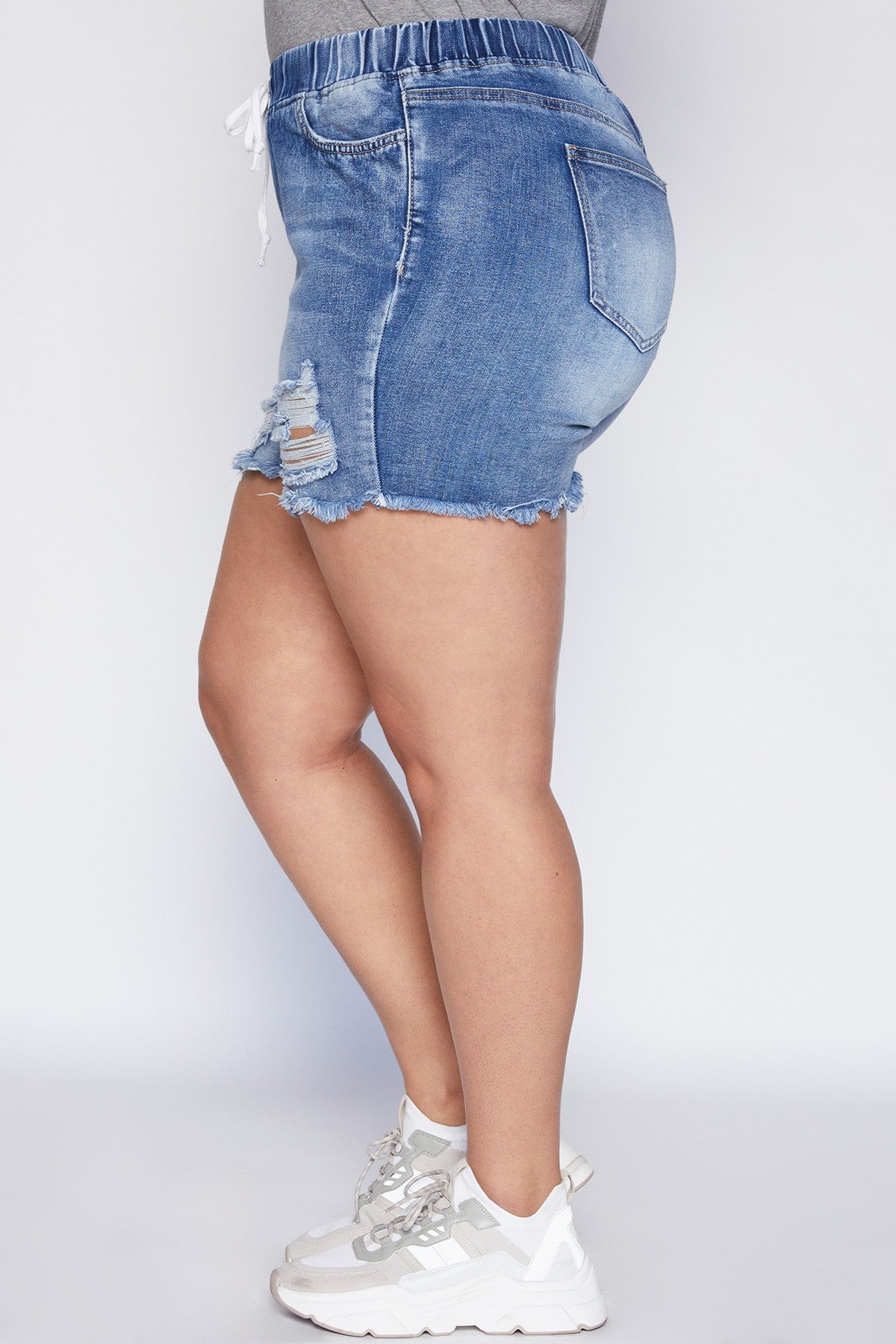 Curvy Basic Denim Shorts