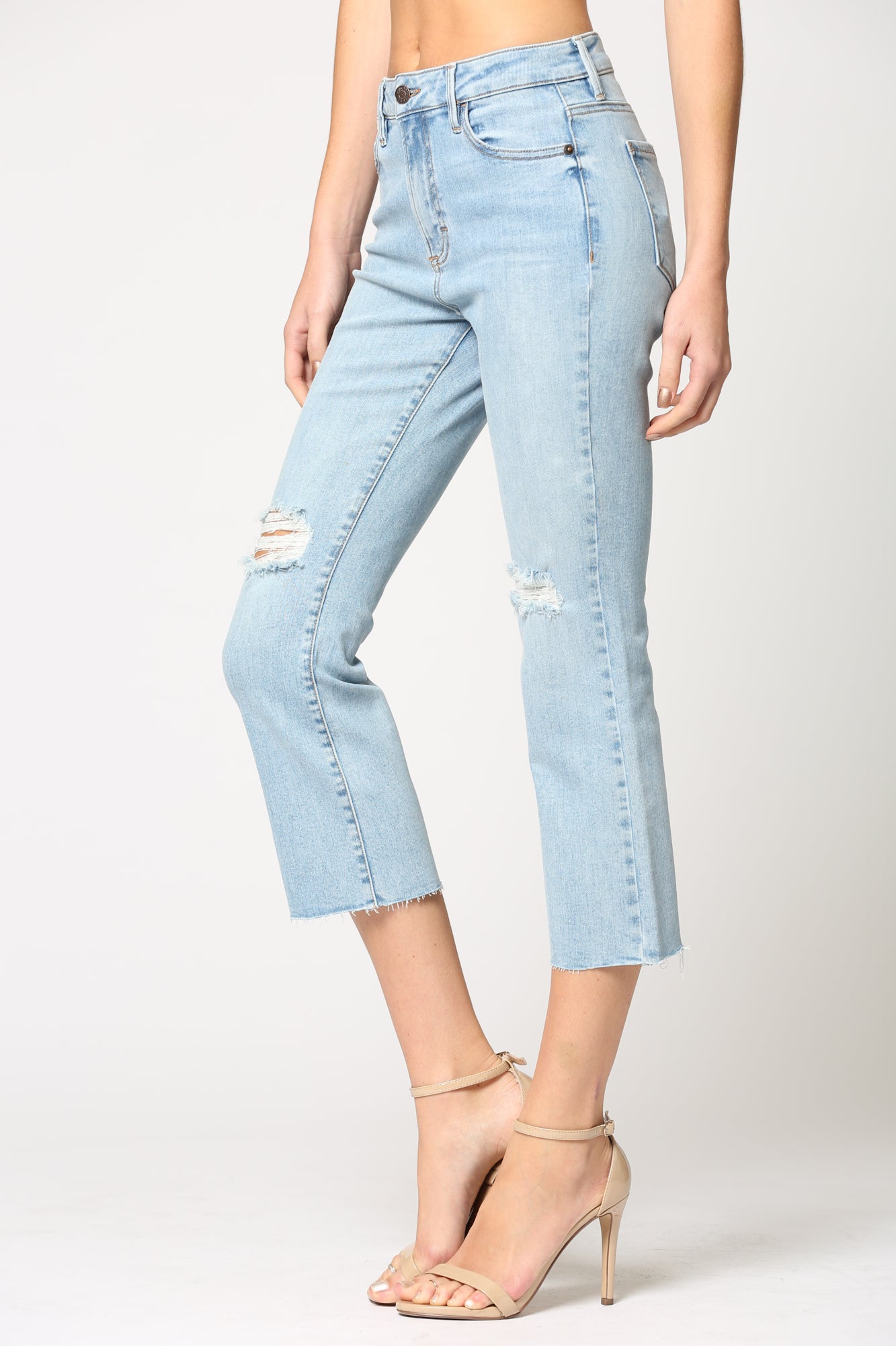 Happi High Rise Cropped Flare Jean