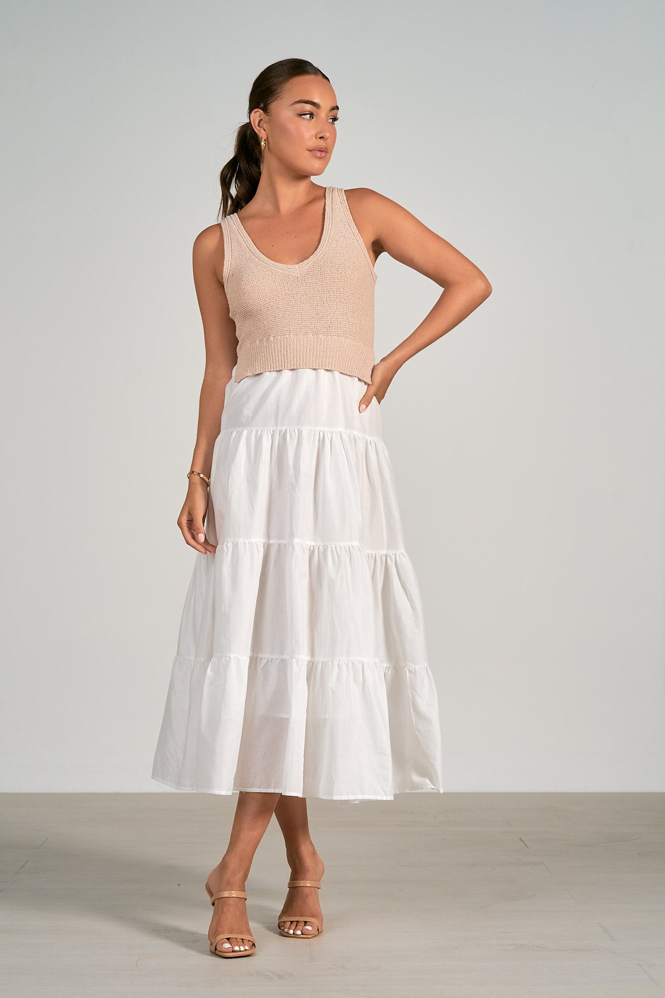 Elan Woven & Knit Mix Maxi