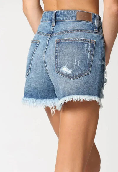 Hidden Finn High Rise Distressed Shorts