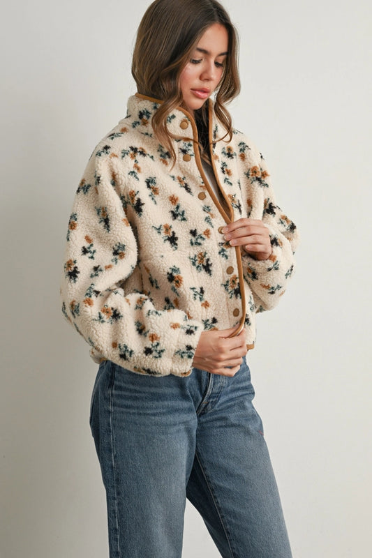 Buttermelon Floral Fleece Jacket