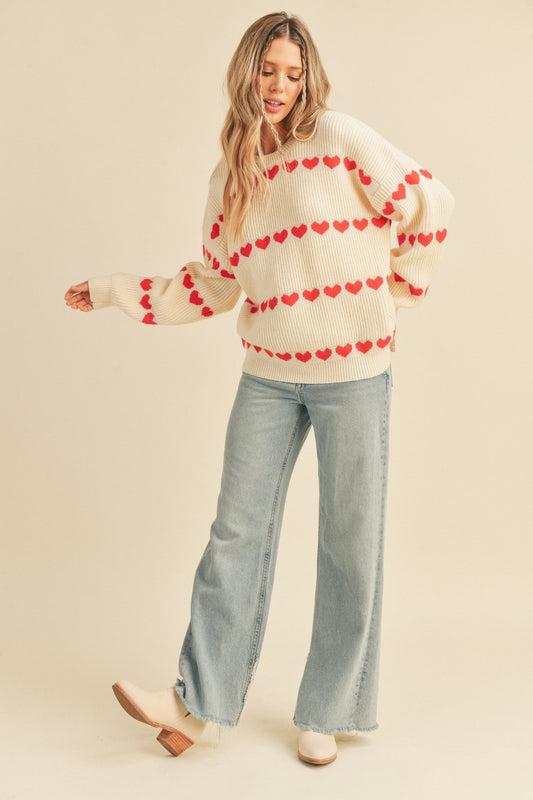 &merci Red Heart Sweater