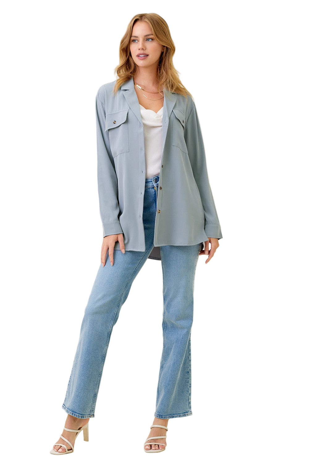 Mystree Collared Button Down Shirt