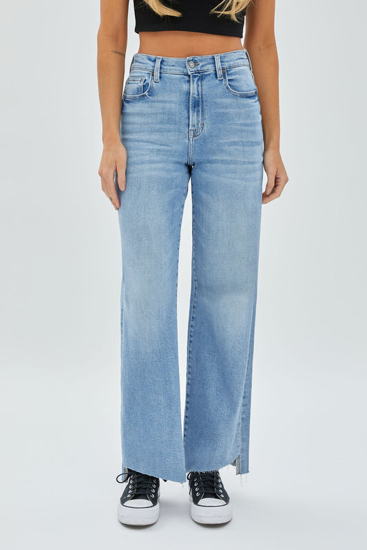 Hidden Logan High Low Hem Stretch Dad Jean