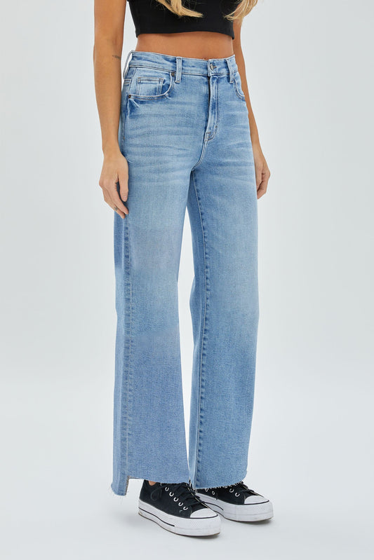 Hidden Logan High Low Hem Stretch Dad Jean