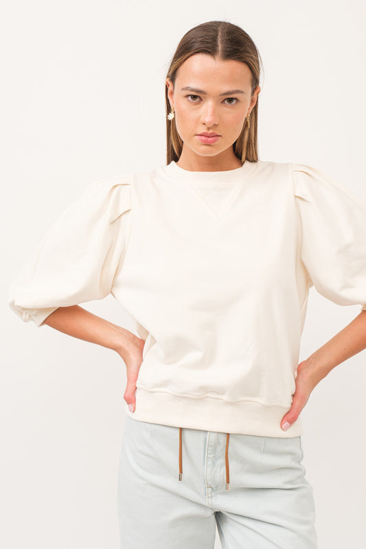 3Q Puff Sleeve Sweatshirt