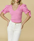 Papermoon Camilla V-Neck Puff Sleeve Top