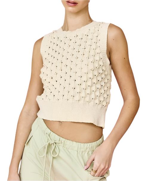 Papermoon Isabella Textured Knit Crop Top