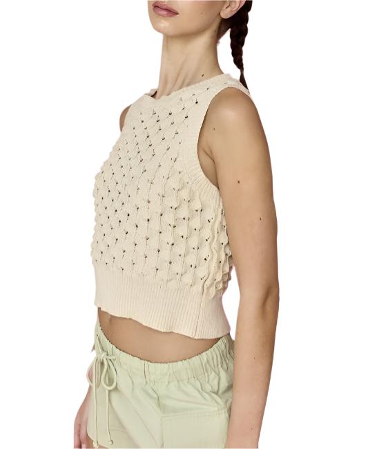 Papermoon Isabella Textured Knit Crop Top