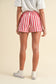 AnnieWear Stripe Twill Denim Shorts