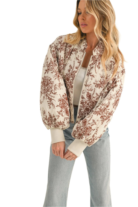 &Merci Floral Bomber Jacket