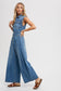 BluIvy Denim Sleeveless Jumpsuit