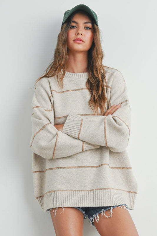 Buttermelon Striped Pattern Sweater