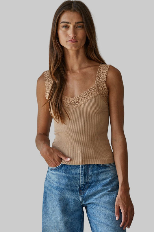 By Together Knit Seamless Ribbed Tank Top