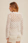 Hem & Thread Open Crochet Knit Sweater