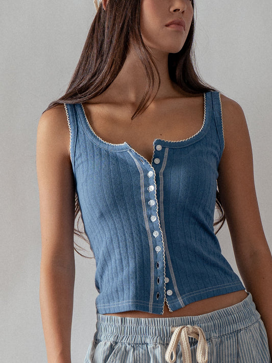 Urban Daisy Ribbed Tank