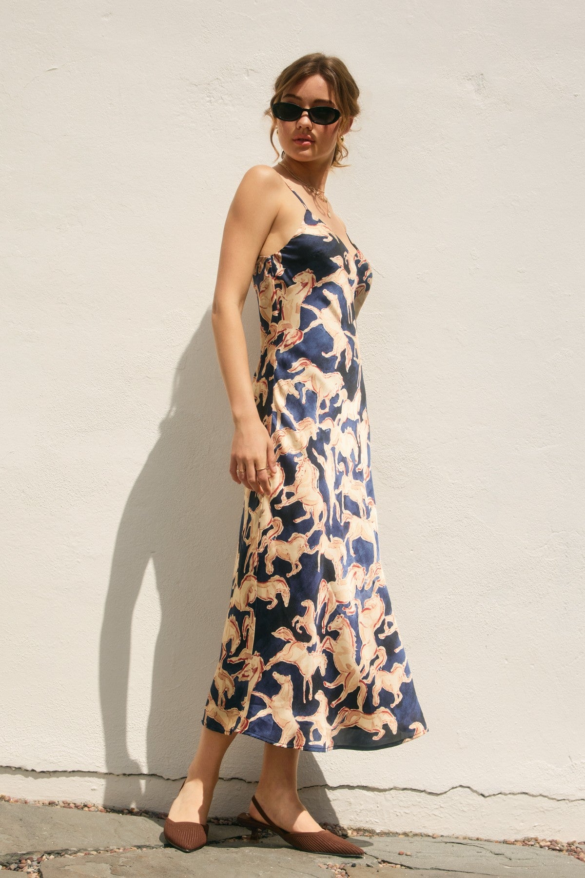 Dress Forum Western Navy Print Sleeveless Maxi Dress