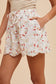 AnnieWear Scallop Edge Floral Print Shorts
